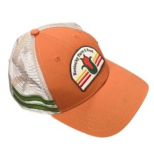 KY for KY Kentucky Farm & Feed Trucker Hat Men's Orange Mesh Snapback Cap Pukka